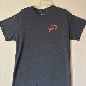 Gauge Dark Gray Tee with Pink Fish Logo